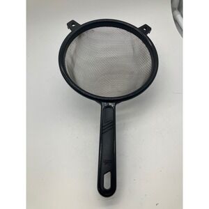 GoodCook 6 Inch Fine Mesh Strainer Black Plastic Handle Stainless Steel Sifter